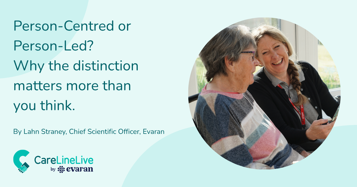 person-centred or person-led care article cover by carelinelive